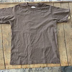Premium Crewneck Short Sleeve T-Shirt in Dark Brown